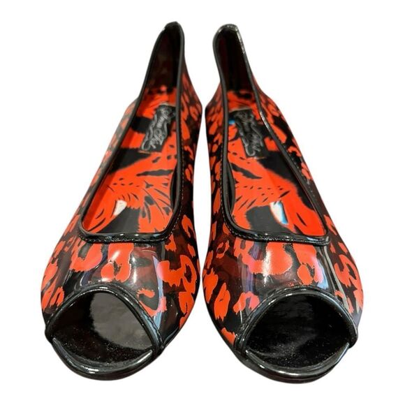 NEW Iron Fist Girls Raw Power Peep Toe Leopard Look Women's Flats 7 - Picture 3 of 6